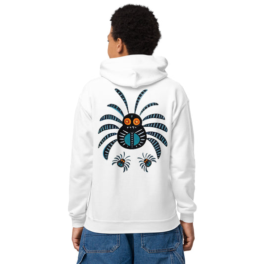 Striped Spider Critter #02 Youth heavy blend hoodie