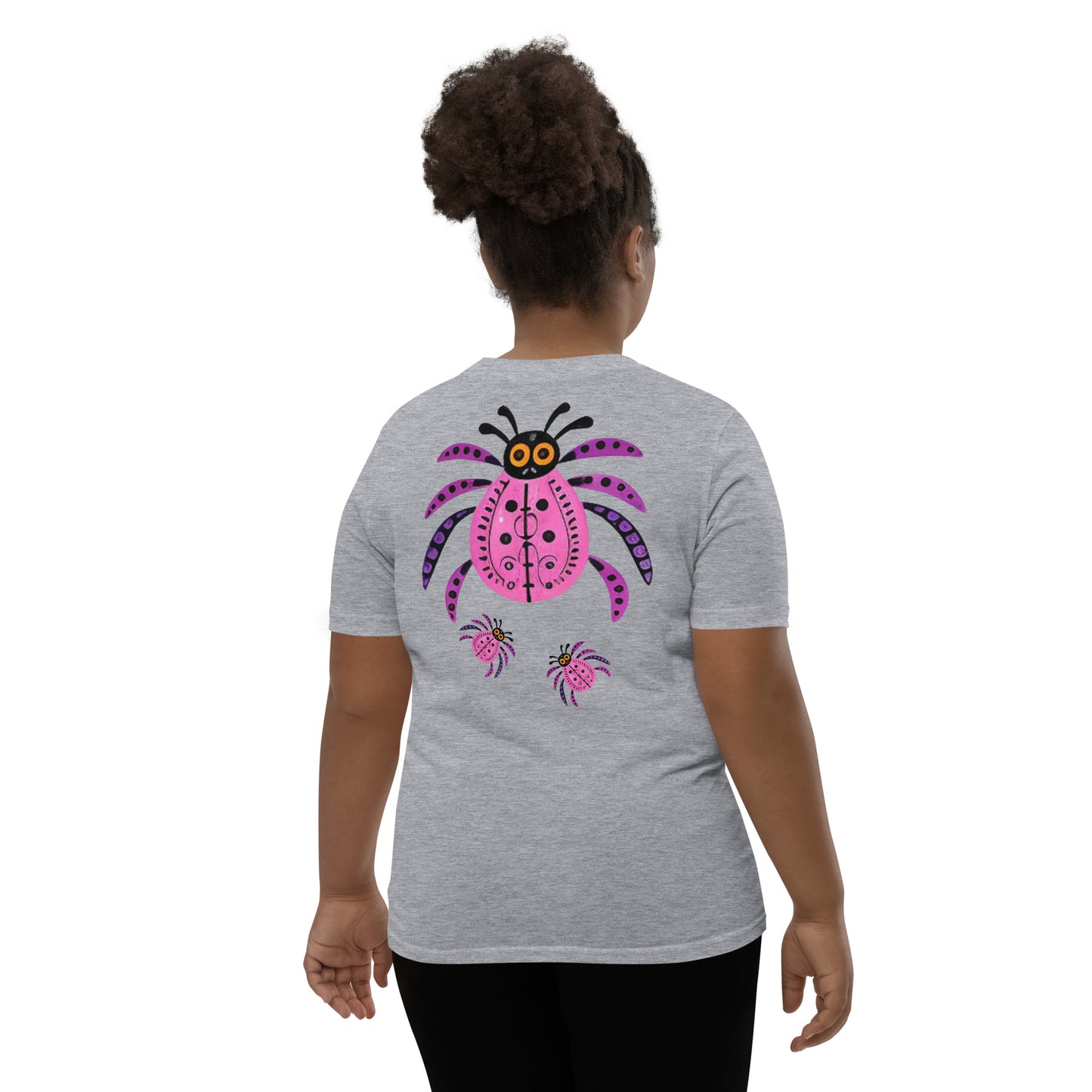 Striped Spider Critter #03 Youth Short Sleeve T-Shirt