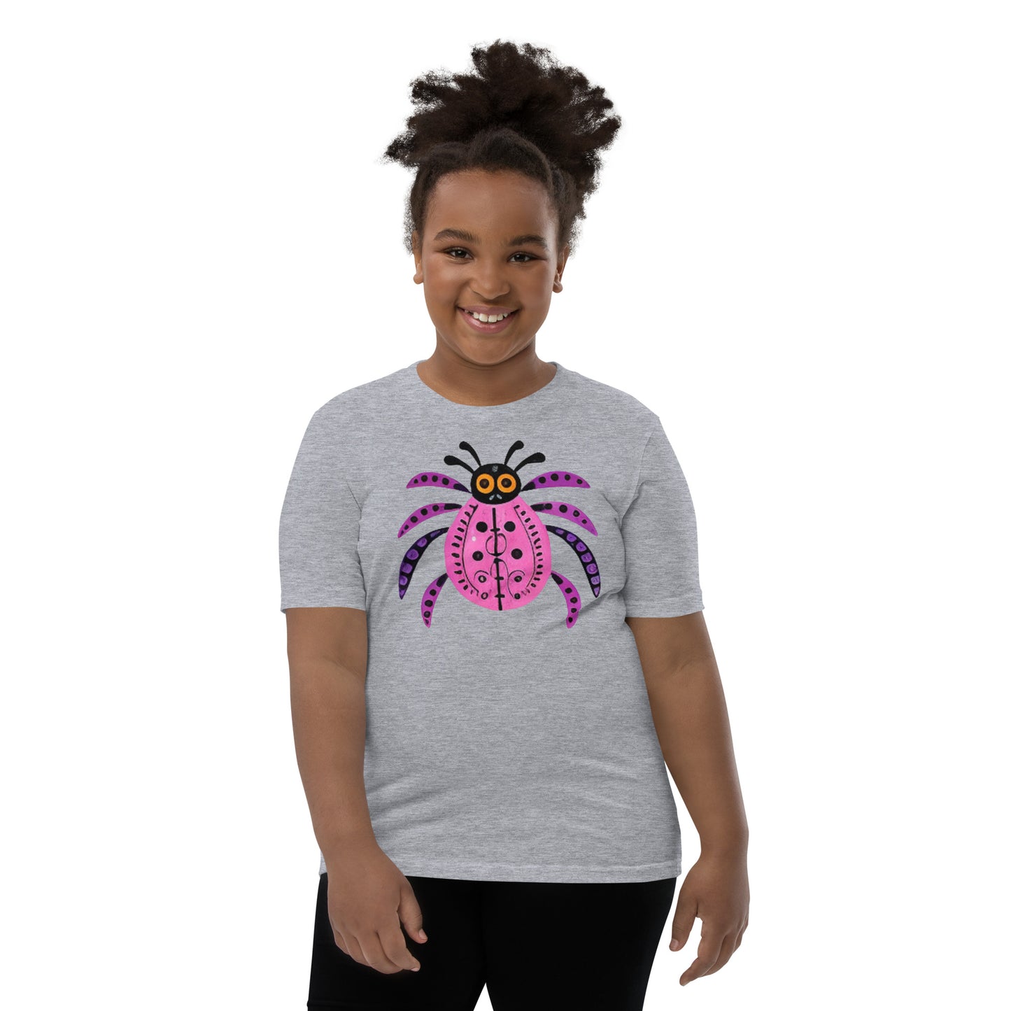 Striped Spider Critter #03 Youth Short Sleeve T-Shirt