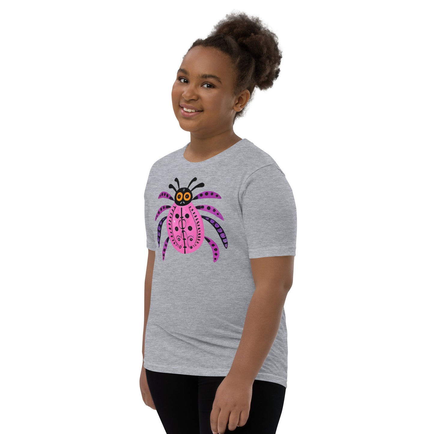 Striped Spider Critter #03 Youth Short Sleeve T-Shirt