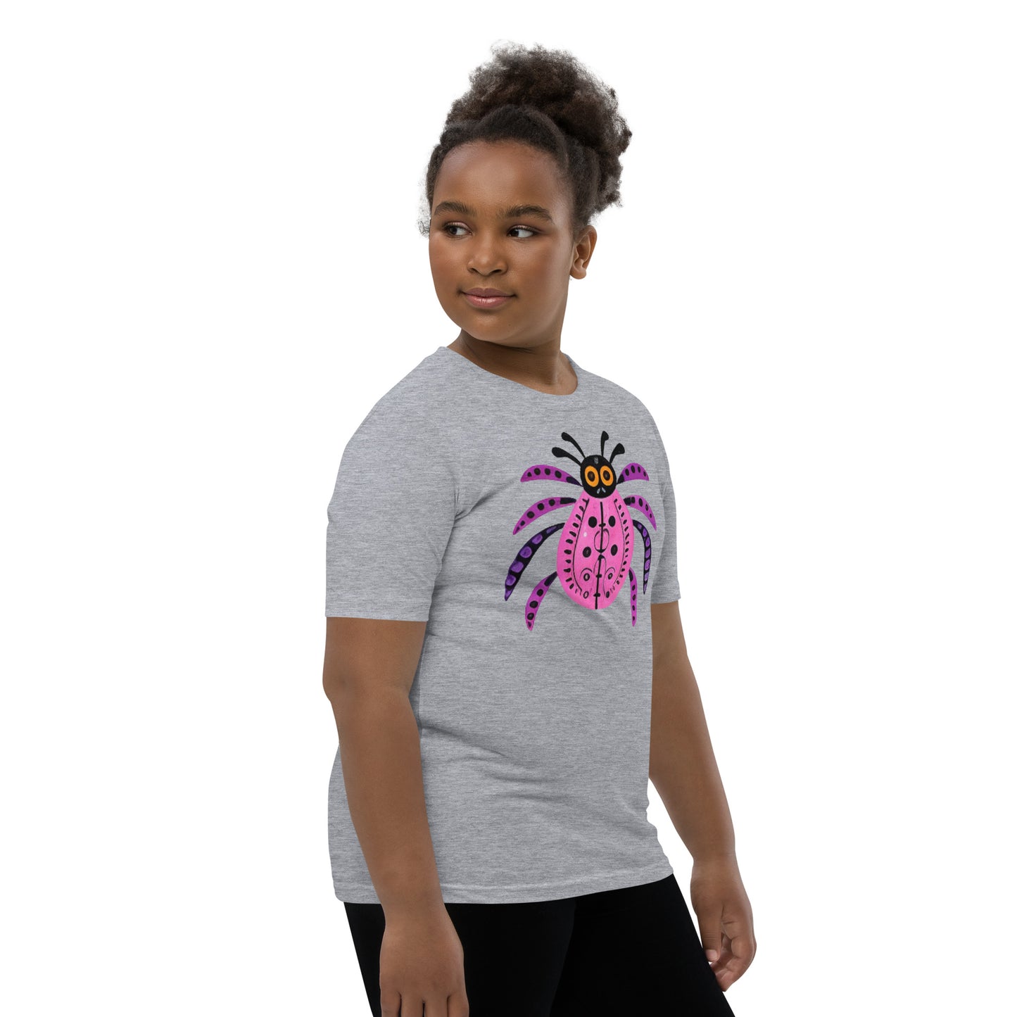 Striped Spider Critter #03 Youth Short Sleeve T-Shirt