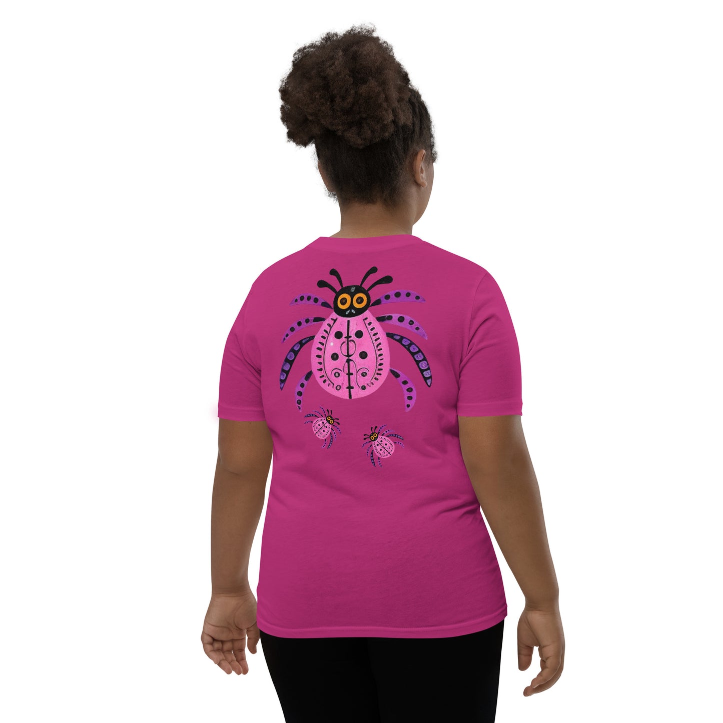 Striped Spider Critter #03 Youth Short Sleeve T-Shirt