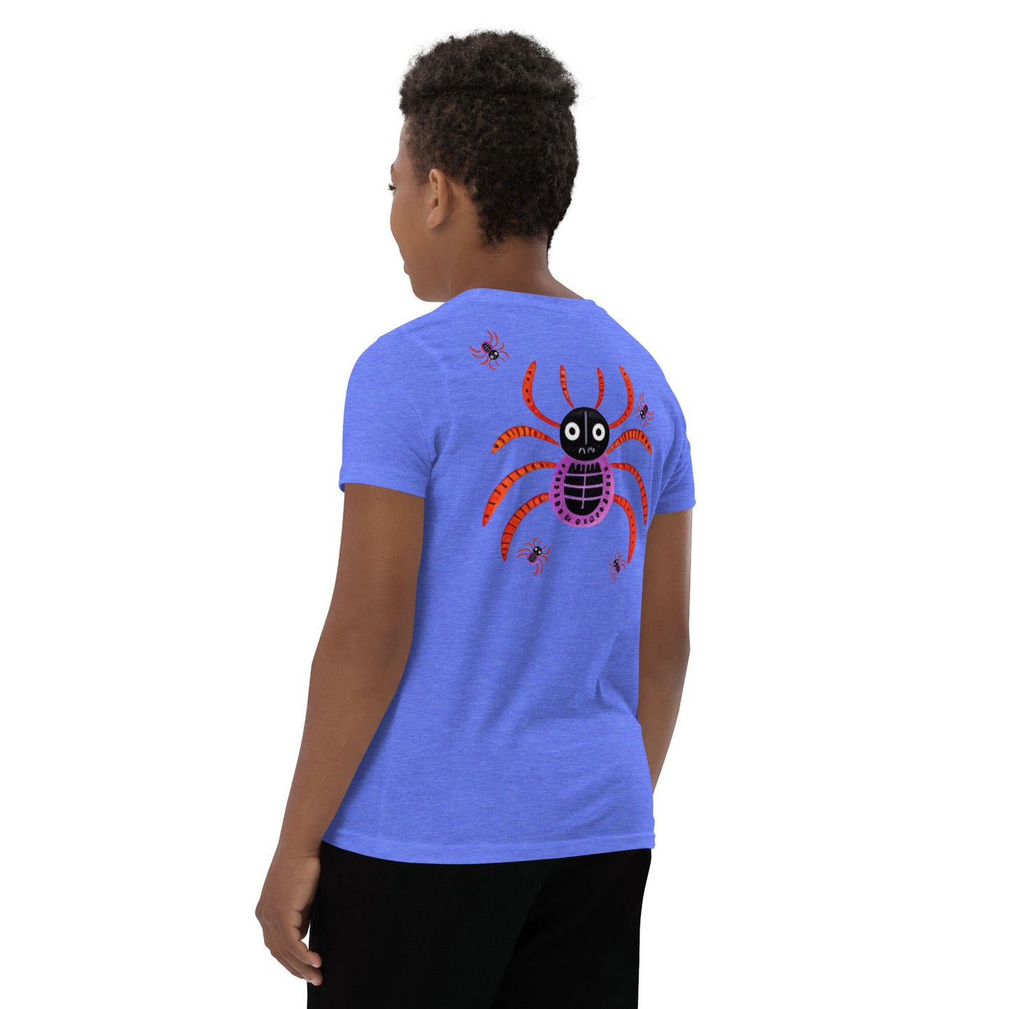 Striped Spider Critter #01 Youth Short Sleeve T-Shirt