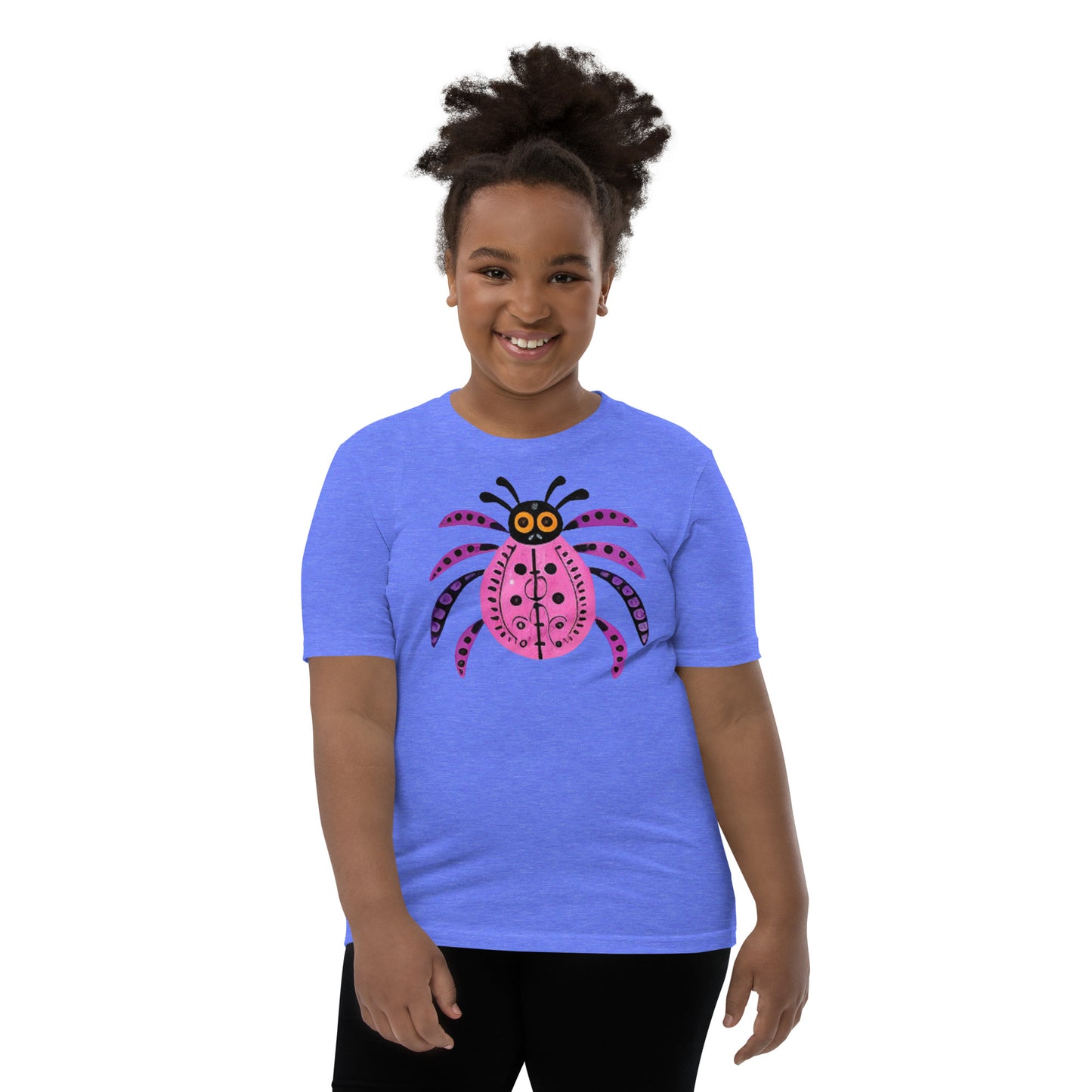 Striped Spider Critter #03 Youth Short Sleeve T-Shirt