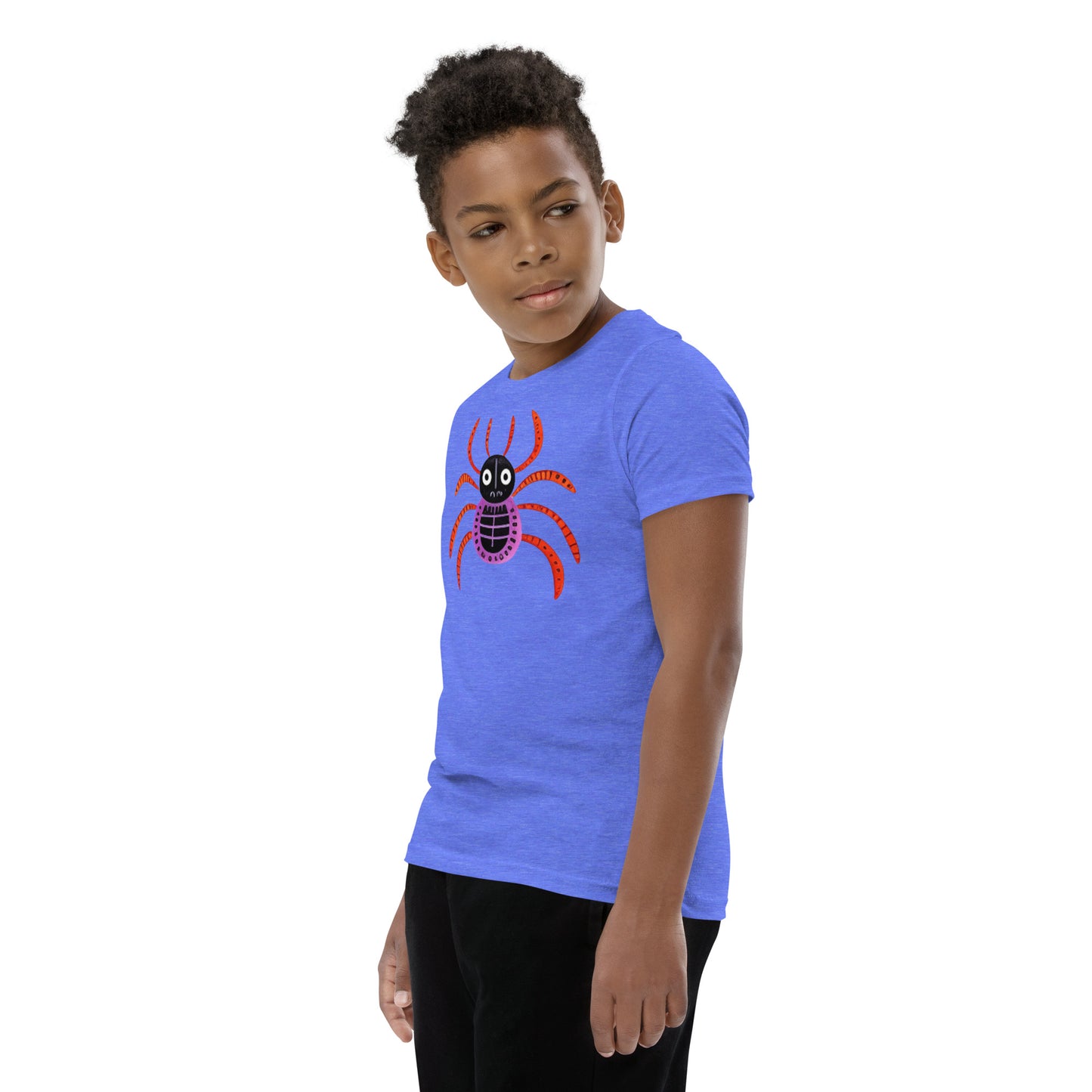 Striped Spider Critter #01 Youth Short Sleeve T-Shirt