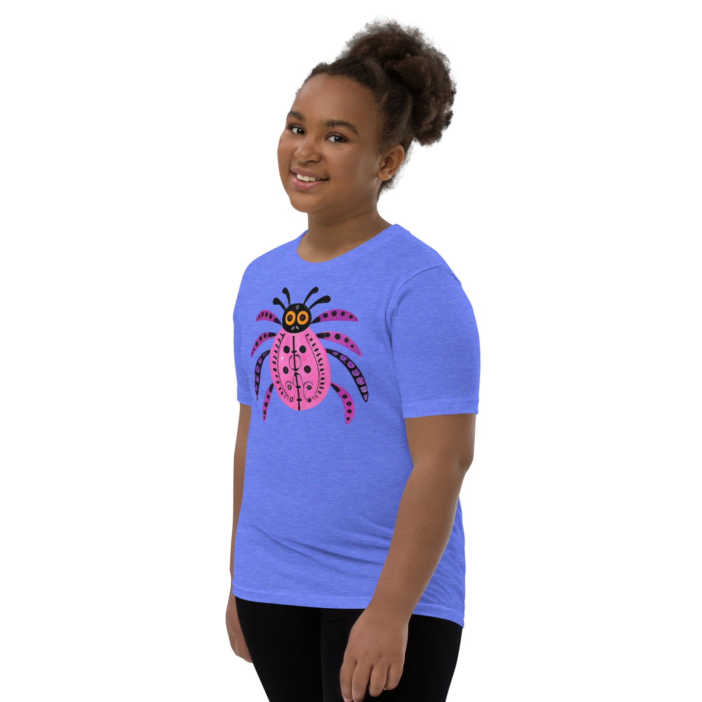 Striped Spider Critter #03 Youth Short Sleeve T-Shirt