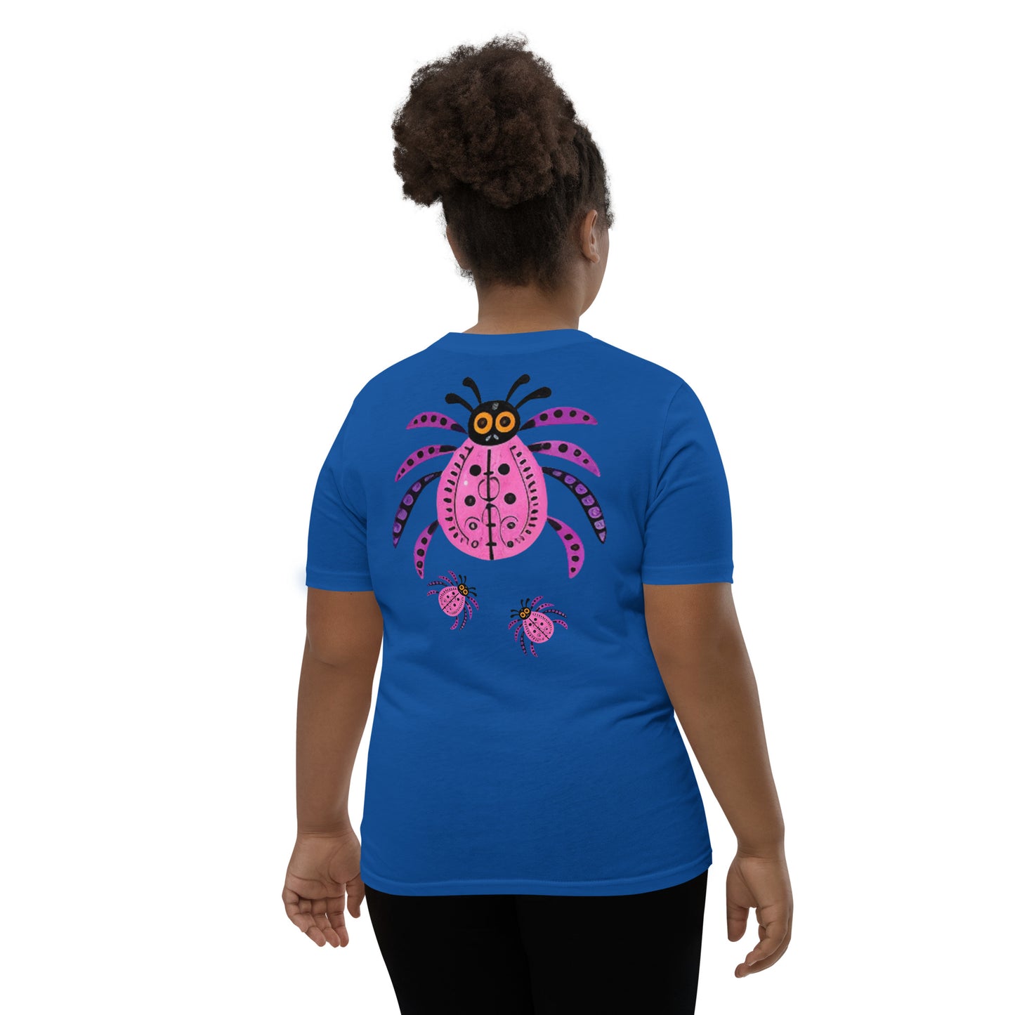 Striped Spider Critter #03 Youth Short Sleeve T-Shirt