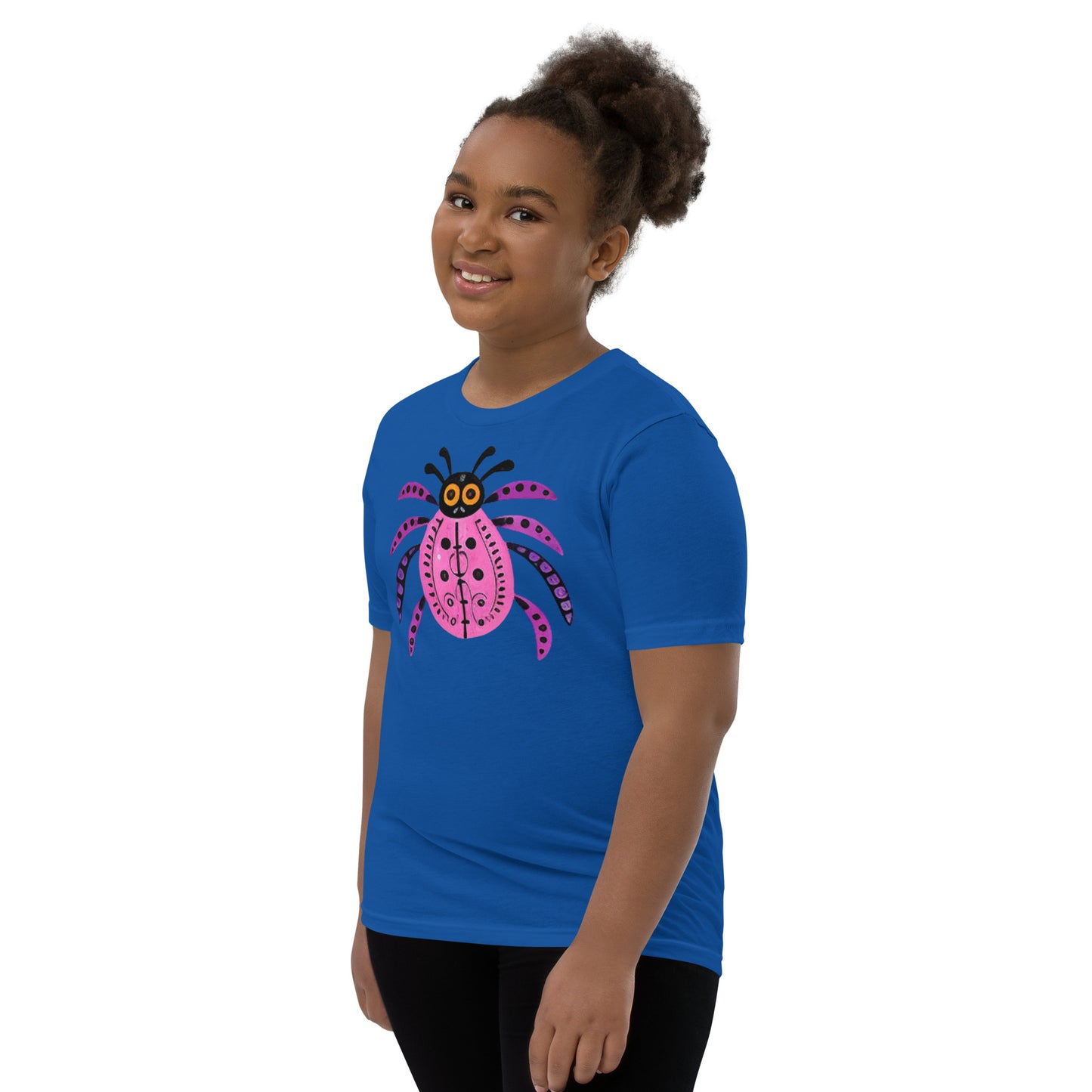 Striped Spider Critter #03 Youth Short Sleeve T-Shirt