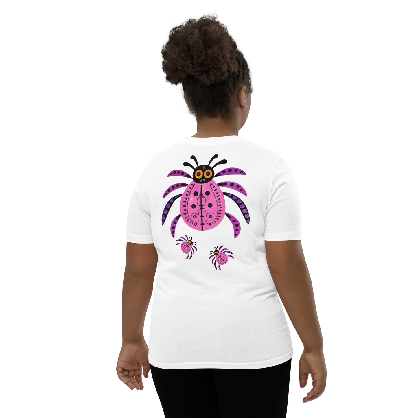 Striped Spider Critter #03 Youth Short Sleeve T-Shirt