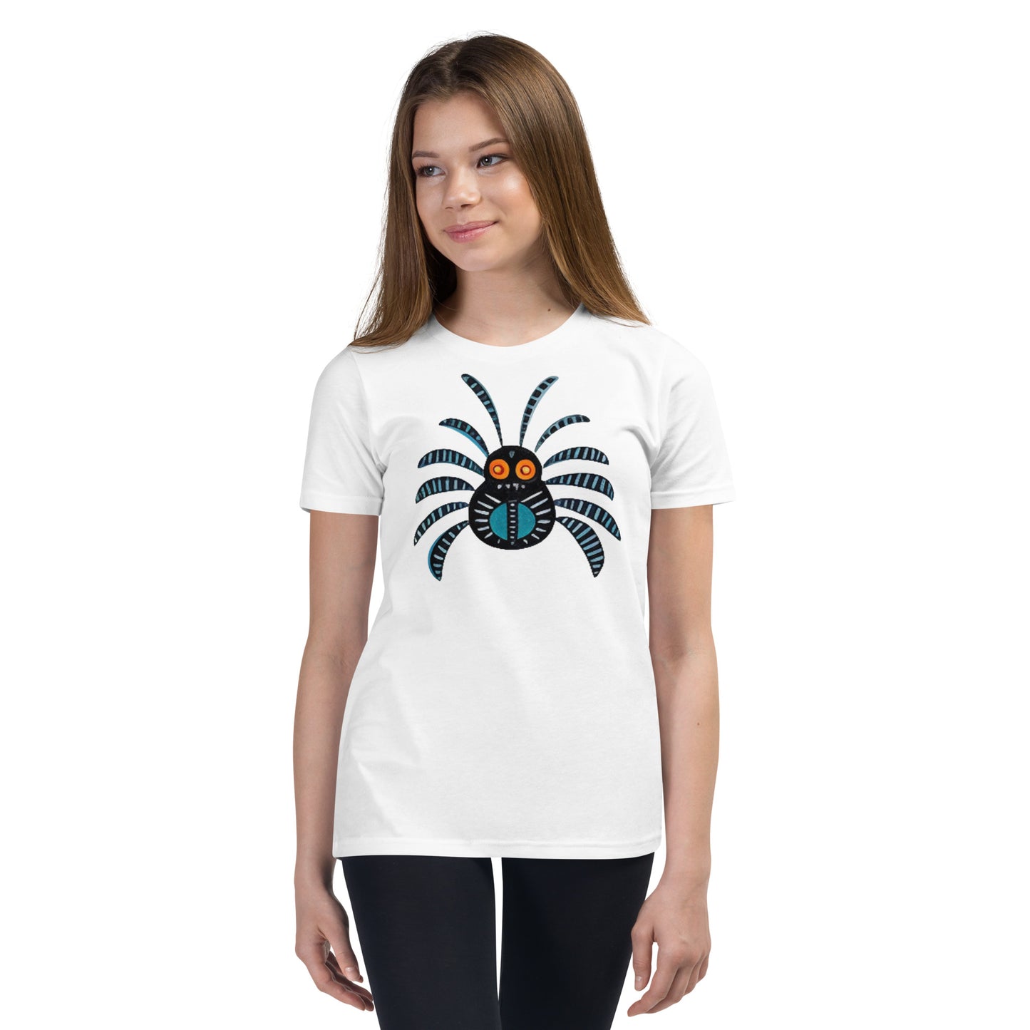 Striped Spider Critter #02 Youth Short Sleeve T-Shirt