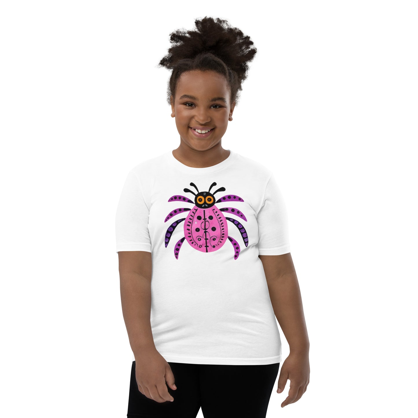 Striped Spider Critter #03 Youth Short Sleeve T-Shirt