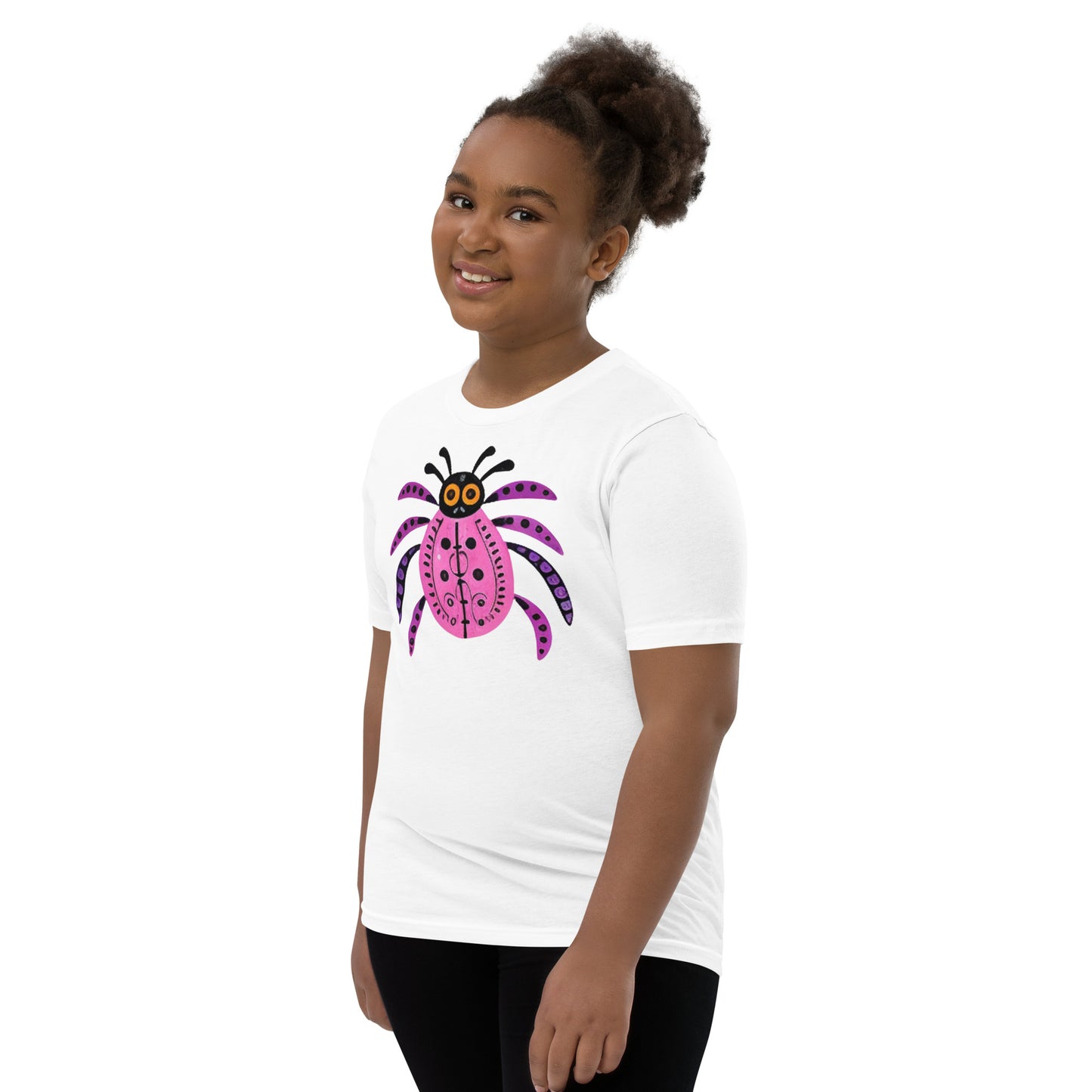 Striped Spider Critter #03 Youth Short Sleeve T-Shirt