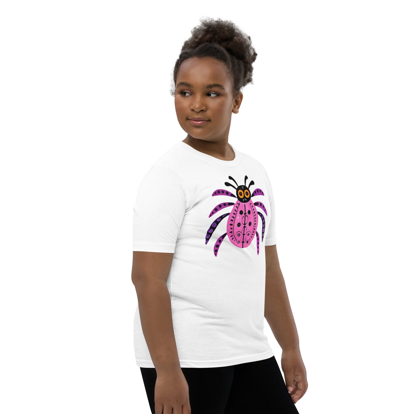 Striped Spider Critter #03 Youth Short Sleeve T-Shirt